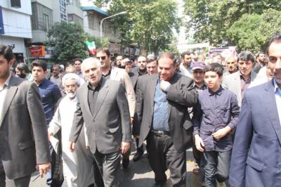 حضور نماينده ولي فقيه و استاندار مازندران در راهپيمايي روز قدس ساري