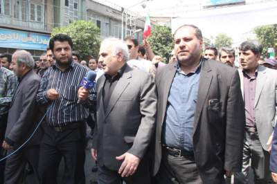 حضور نماينده ولي فقيه و استاندار مازندران در راهپيمايي روز قدس ساري