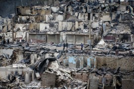 ویرانی گسترده آتش سوزی در روستای امام‌زاده ابراهیم گیلان